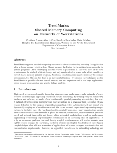 TreadMarks: Shared Memory Computing on Networks of Workstations