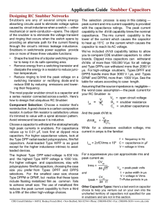 Application Guide Snubber Capacitors Designing RC Snubber Networks