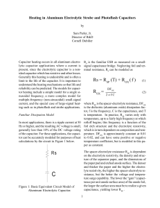 Heating in Aluminum Electrolytic Strobe and Photoflash Capacitors