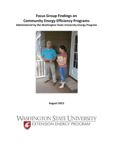 Focus Group Findings on Community Energy Efficiency Programs