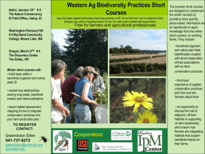 Western Ag Biodiversity Practices Short Courses  are designed to compliment