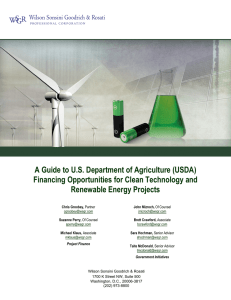 A Guide to U.S. Department of Agriculture (USDA) Renewable Energy Projects