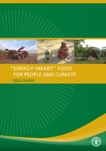 “ENERGY-SMART” FOOD  FOR PEOPLE AND CLIMATE ISSUE PAPER