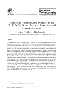 Interdecadal climate regime dynamics in the ecosystem impacts