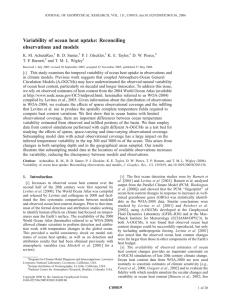 Variability of ocean heat uptake: Reconciling observations and models