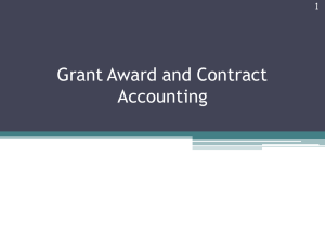 Grant Award and Contract Accounting  1