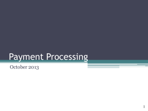 Payment Processing October 2013 1