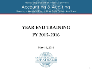 YEAR END TRAINING FY 2015-2016 May 16, 2016