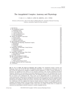 The Amygdaloid Complex: Anatomy and Physiology