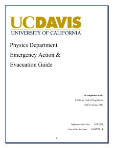 Physics Department Emergency Action &amp; Evacuation Guide