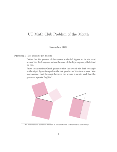 UT Math Club Problem of the Month November 2012