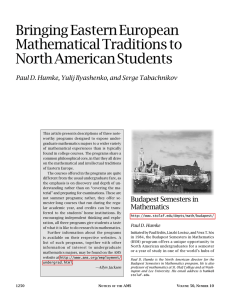 Bringing Eastern European Mathematical Traditions to North American Students