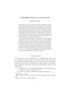 STEINBERG GROUPS AS AMALGAMS