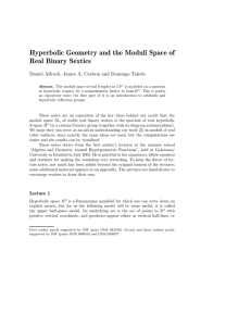 Hyperbolic Geometry and the Moduli Space of Real Binary Sextics