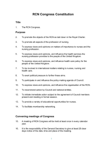 RCN Congress Constitution Title Purpose