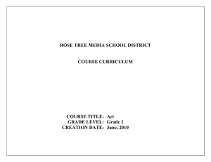 ROSE TREE MEDIA SCHOOL DISTRICT COURSE CURRICULUM COURSE TITLE: Art