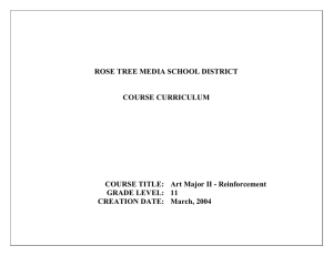 ROSE TREE MEDIA SCHOOL DISTRICT COURSE CURRICULUM