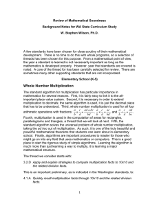 Review of Mathematical Soundness Background Notes for WA State Curriculum Study