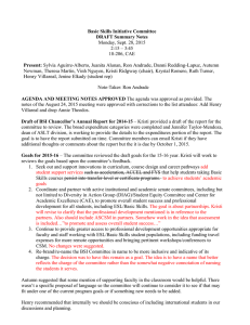 Basic Skills Initiative Committee DRAFT Summary Notes Present: Monday, Sept. 28, 2015