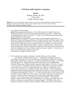 CSM Basic Skills Initiative Committee  Monday, January 28, 2013 2:30 to 4:00