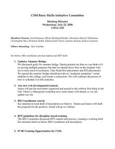 CSM Basic Skills Initiative Committee Meeting Minutes Wednedsay, July 22, 2008