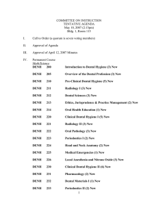 COMMITTEE ON INSTRUCTION TENTATIVE AGENDA May 10, 2007 (2:15pm)