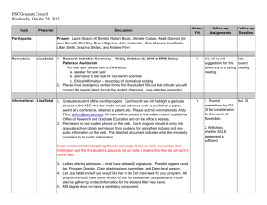 HSC Graduate Council Wednesday, October 28, 2015