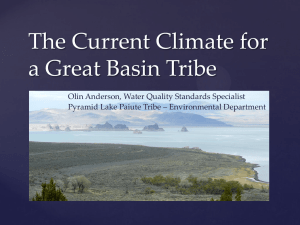 The Current Climate for a Great Basin Tribe