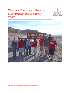 Western Kentucky University  Stormwater Utility Survey 2012