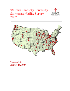 Western Kentucky University  Stormwater Utility Survey 2007