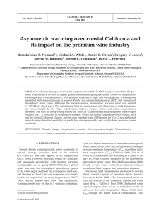 Asymmetric warming over coastal California and