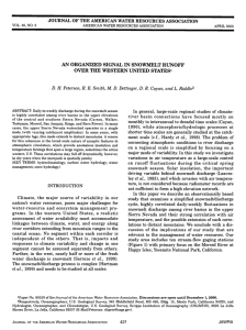 AN ORGANIZED SIGNAL IN SNOWMELT RUNOFF OVER TIlE WESTERN UNITED STATES'