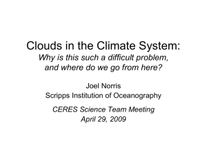 Clouds in the Climate System: Joel Norris