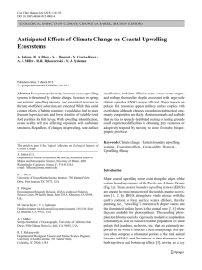 Anticipated Effects of Climate Change on Coastal Upwelling Ecosystems