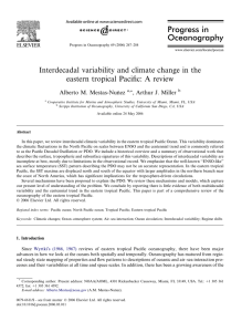 Progress in Oceanography Interdecadal variability and climate change in the
