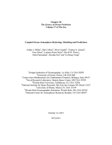 Chapter 20 Volume 17 of The Sea Coupled Ocean-Atmosphere-Hydrology Modeling and Predictions