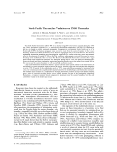 North Pacific Thermocline Variations on ENSO Timescales 2023 A J. M