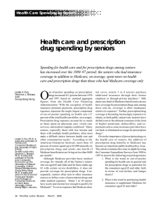 Health care and prescription drug spending by seniors