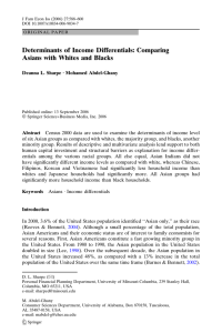 Determinants of Income Differentials: Comparing Asians with Whites and Blacks