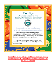 Faculty:  Faculty Development transcript? Do you need a copy of your