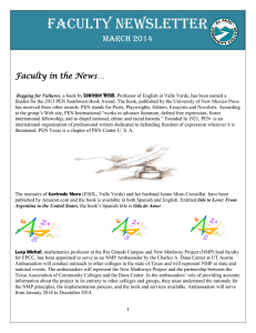 Faculty newsletter  March 2014 Faculty in the News…