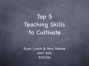 Top 5 Teaching Skills to Cultivate Ryan Lynch &amp; Amy Reines