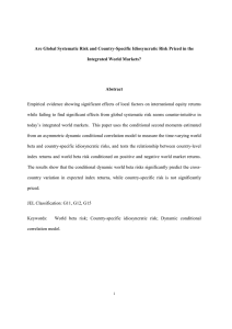 Are Global Systematic Risk and Country-Specific Idiosyncratic Risk Priced in... Integrated World Markets?