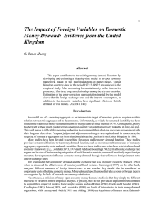 The Impact of Foreign Variables on Domestic Kingdom C. James Hueng