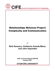 CIFE  Relationships Between Project Complexity and Communication