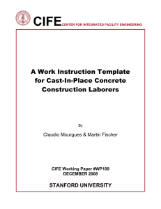 CIFE  A Work Instruction Template for Cast-In-Place Concrete