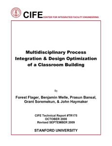 CIFE  Multidisciplinary Process Integration &amp; Design Optimization