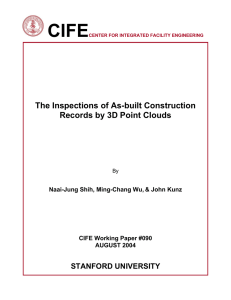 CIFE  The Inspections of As-built Construction Records by 3D Point Clouds