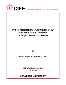 CIFE  Inter-organizational Knowledge Flow and Innovation Diffusion
