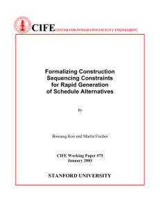 Formalizing Construction Sequencing Constraints for Rapid Generation